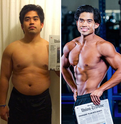 美肥胖男子12周甩肉44斤练就健美身材